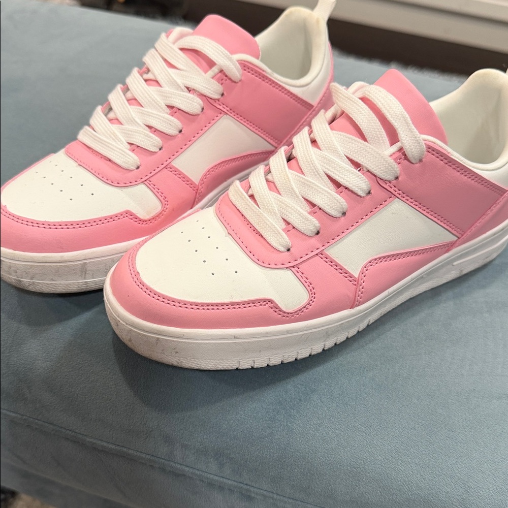 Pink and White Sneakers
